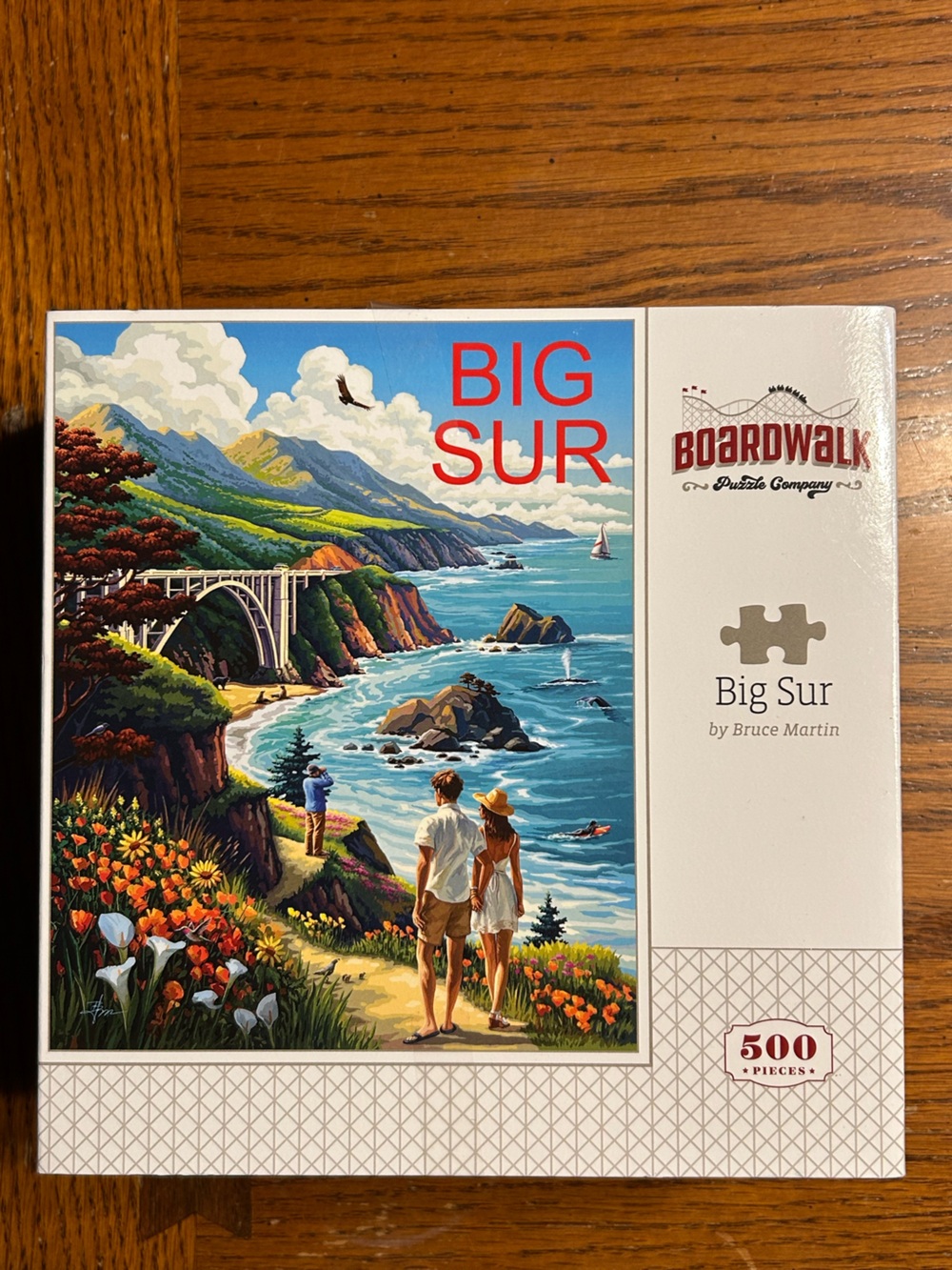 Boardwalk Big Sur 500-Piece Jigsaw Puzzle - Scenic Blue & Green